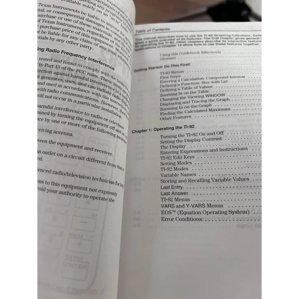 Texas Instruments TI-82 Graphing‎ Calculator Guidebook 2000